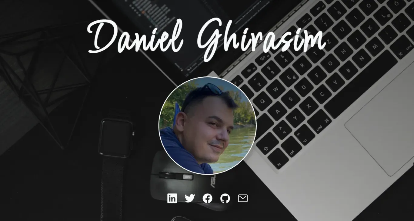 Daniel Ghirasim v1 website screenshot