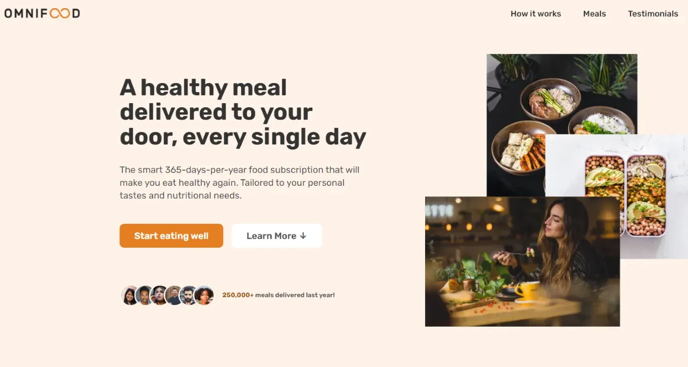 Omnifood website screenshot